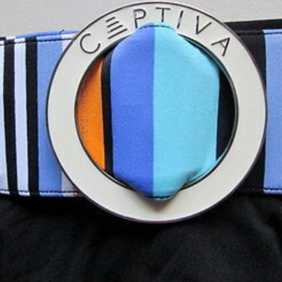 Captive Belted Bikini Bottoms with Contrasting Stripe Belt - Picture 4 of 8